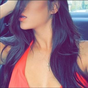 Tiffany & Co. 18k gold cross pendant necklace